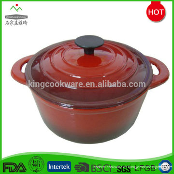 Popular conjunto de utensilios de cocina esmalte rojo de hierro fundido